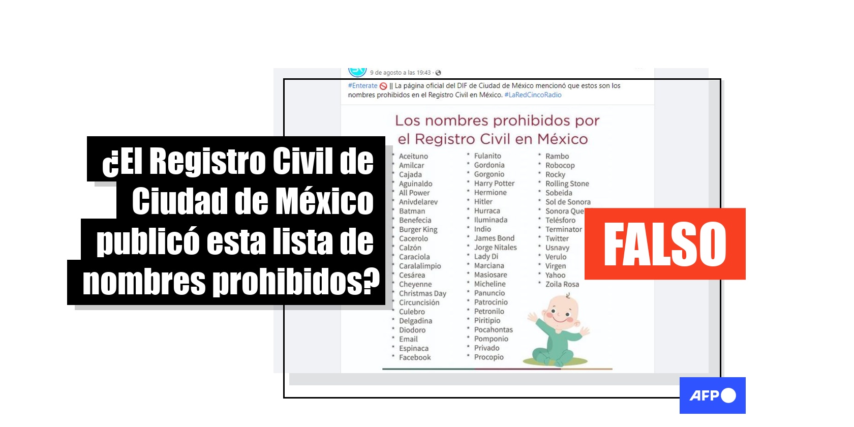 Es Falsa Una Supuesta Lista De Nombres Prohibidos Por El Registro Civil