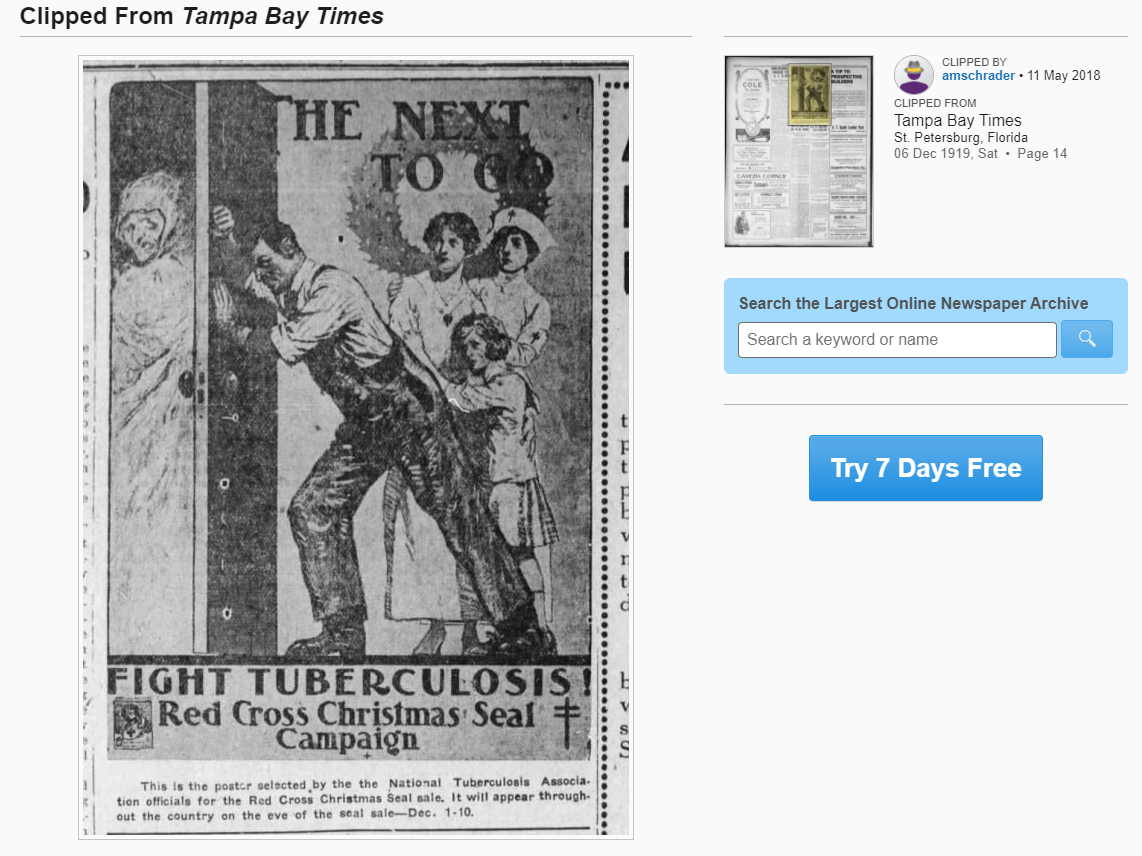 El afiche original era contra la tuberculosis en 1919 y no contenía ...