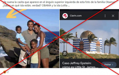 Esta imagen no muestra a la familia Obama en la isla de Jeffrey Epstein
