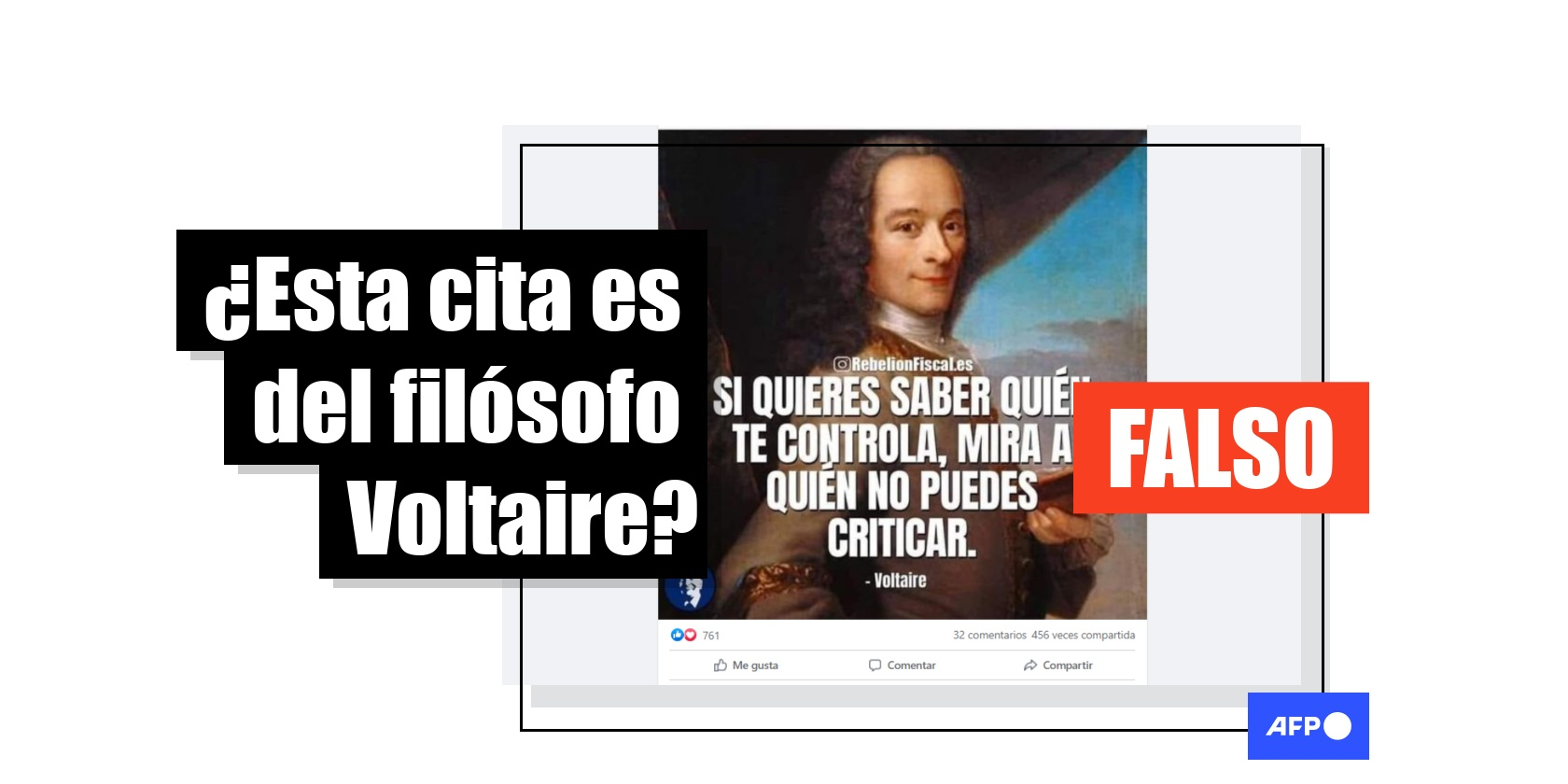 Una cita sobre la censura atribuida a Voltaire no corresponde al filósofo  francés | Factual